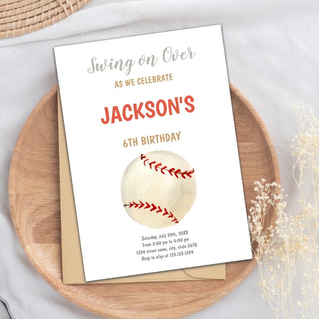 Convite Convidado para rapazes para todos os esportes edit (Sports Baseballs Birthday Invitations)