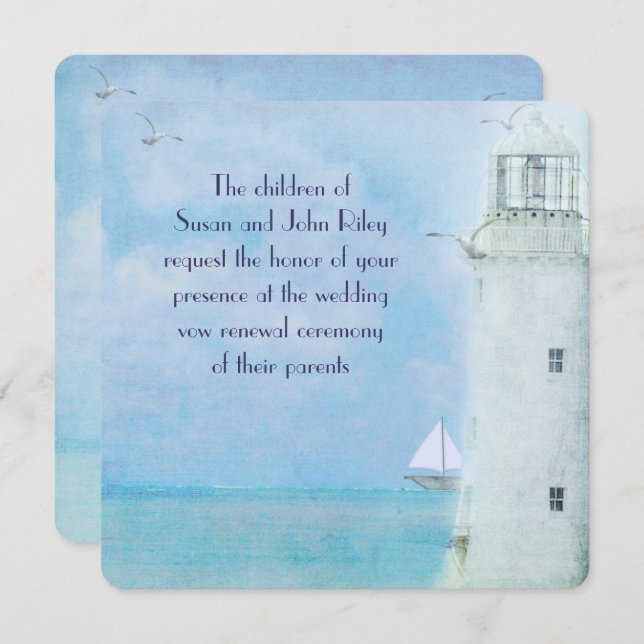 Convite Convidado para renovação do Vow do Farol (Frente/Verso)