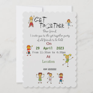 Convite Convidado para reunir amigos