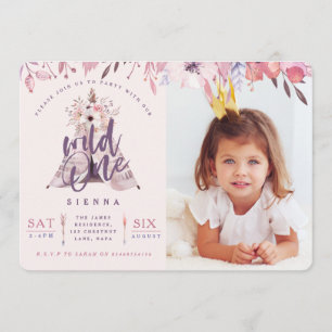 Convite Convidado para uma festa de aniversário selvagem.