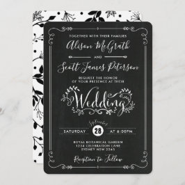 Convite Convidado Retroativo para Casamento Botânico Vinta