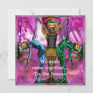 Convite Convidado Robótico para Festa de Natal