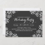 Convite Convidado Rustic Chalkboard Snowflake Foliday<br><div class="desc">Mais modernos convites de festas de Natal na Loja Little Bayleigh!</div>
