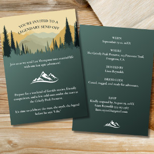 Convite Convidado Rustic Outdoor Adventure Bachelor Party