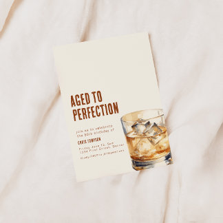 Convite Convidado Simples de Whiskey Envelhecido para Perf