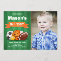 Convidados de aniversário de esportes