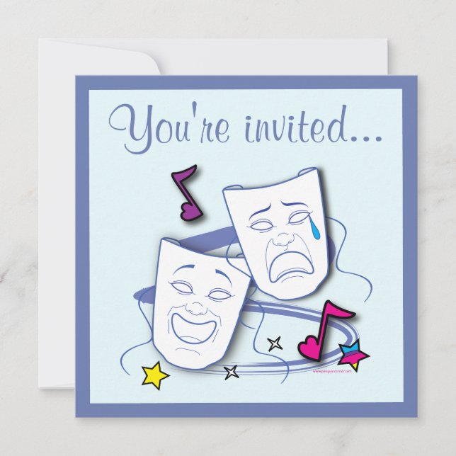 Convite Convidados de Aniversário do Teatro de Comédia e M (Frente)