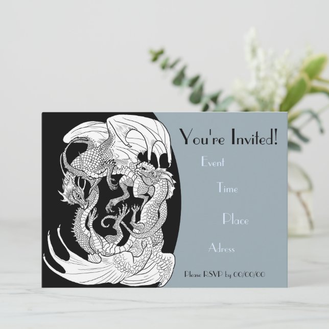 Convite Convidados de Eternidade Entwinados (Em pé/Frente)