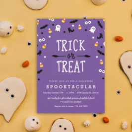 Convite Convidados de Festa de Halloween para Crianças de 