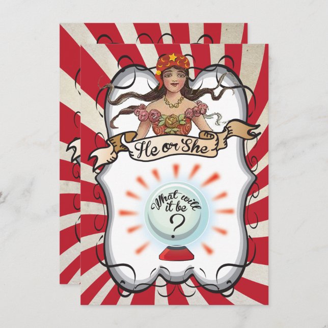 Convite Convidados do Fortune Teller para a Revelação de G (Frente/Verso)