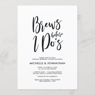 Convite Convidados do Janto de Ensaio de Casamento Elegant