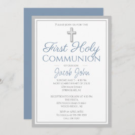 Convite Convidados Elegante para a Primeira Comunhão