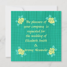 Convidados para Casamento de Quatro Rosas Amarelas