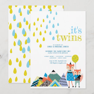 Convite Convidados para Chá de fraldas de arte popular es