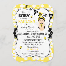 Convidados para Chá de fraldas de Bolinhas de Bebê