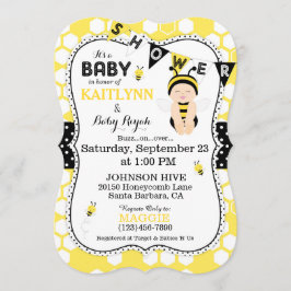 Convite Convidados para Chá de fraldas de Bolinhas de Bebê