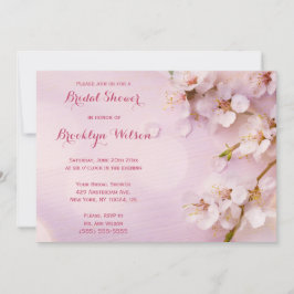 Convite Convidados para Chá de panela do Flor de Cereja Ro