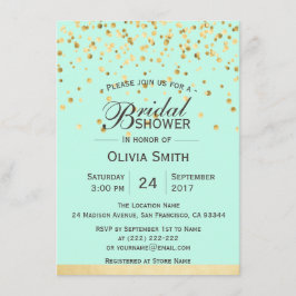 Convite Convidados para Chá de panela Dourado Verde da Cas