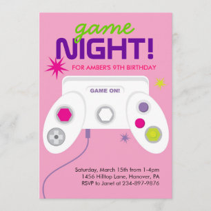 Convite Convidados para Festa de aniversário de videogame