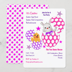 Convite Convidados para Festa de Crianças Diversão de Ov