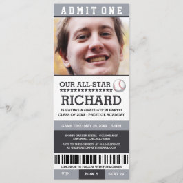 Convite Convidados para Festa de formatura de beisebol