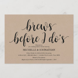 Convite Convidados para Janto de Casamento Rustic Kraft