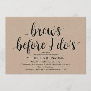 Convite Convidados para Janto de Casamento Rustic Kraft