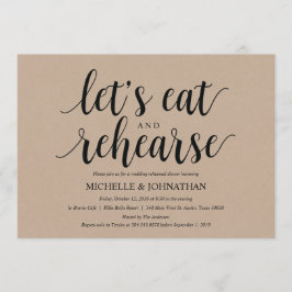 Convite Convidados para Janto de Casamento Rustic Kraft