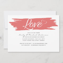 Convite Convidados para o Aniversário do Casamento Moderno