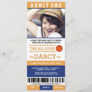 Convite Convidados para o Partido do Chá de fraldas de Bas