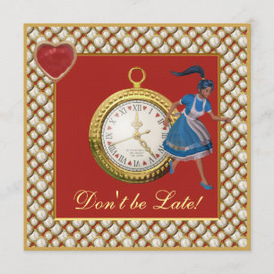 Convite Convidados para o Tea Party Alice no País das Mara