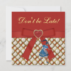 Convite Convidados para o Tea Party Alice no País das Mara