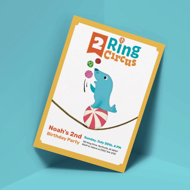 Convite Convidados para segundo aniversário de vedação de  (Criador carregado)