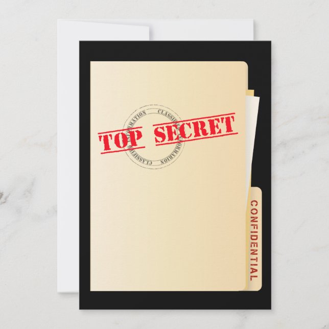 Convite Convidados Personalizados do Top Secret Surprise P (Frente)
