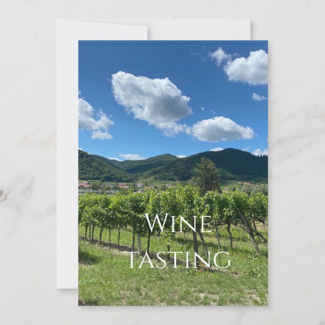 Convite Convidamo-lo para o provando de vinho em 25.7.2026 (Frente)