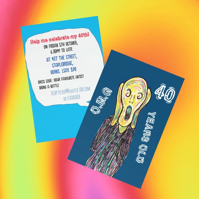 Convite Convidar a aniversário de 40 anos de 40 anos (Criador carregado)