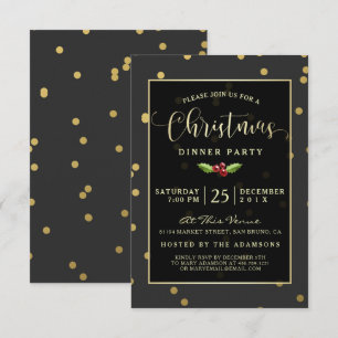 Convite Convidar a Festa de Natal Confetti da Bolinhas Dou