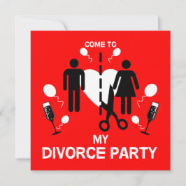 Convite Convidar a festa do Funny Divorce