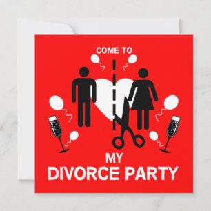 Convite Convidar a festa do Funny Divorce