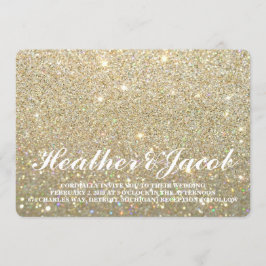 Convite Convidar - Casamento Dourado com Glit Fab