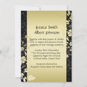 Convite Convidar Casamento tema damasco de Flor de Cereja 