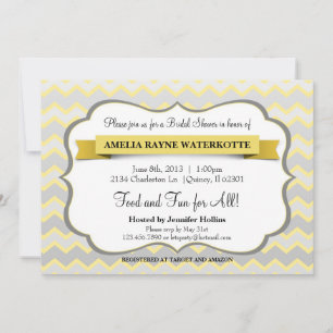 Convite Convidar Chá de panela Modern Chevron