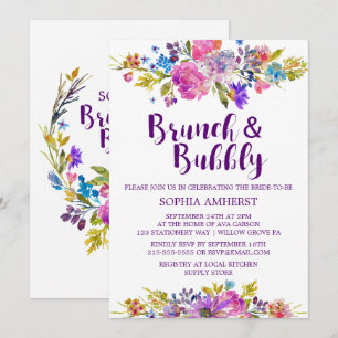 Convite Convidar Chá de panela Roxo de ameixa