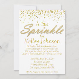 Convite Convidar Chá Dourado para pulverização de bebês