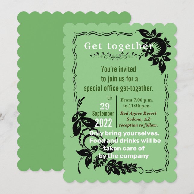 Convite Convidar do Office (Frente/Verso)