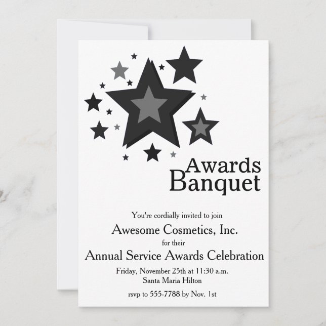 Convite Convidar Estrelas no Grupo de Eventos de Negócios  (Frente)