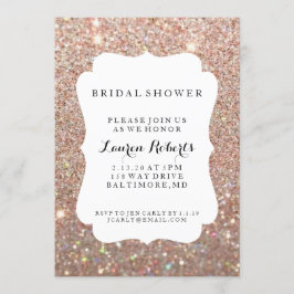 Convite Convidar - Fab Dia do Chá de panela - Rosa Dourado