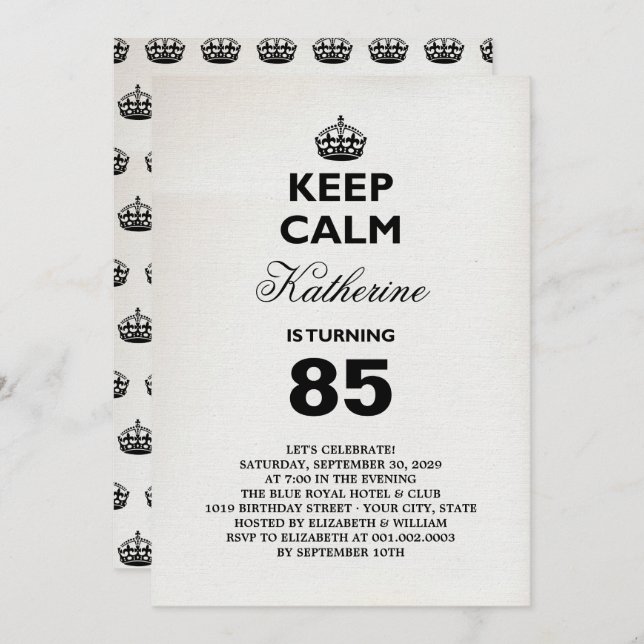 Convite Convidar Festa de aniversário de Milestone de Vint (Frente/Verso)