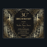 Convite Convidar Festa de aniversário Glam Dourado Art Dec<br><div class="desc">Design único com uma mistura de velhas formas de paz de arte em ouro e uma abordagem gráfica ousada e moderna. Use a ferramenta Personalizar para adicionar suas informações. Você pode escolher a cor de fundo e o número de anos também. Para itens correspondentes, visite, por favor, minha Coleção de...</div>