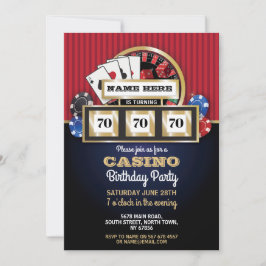 Convite Convidar Festa de aniversário Noite de Las Vegas C